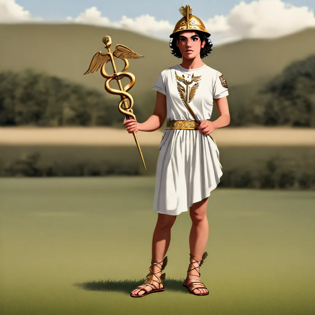 Beutifuul girl goddess, amazing photo, full body, pestatos, straw, dark green, solo, short hair, shirt, black hair, 1girl, hat, jacket, outdoors, blurry, roman costume, blurry background, thick eyebrows, helmet, sideburns, realistic, caduceus insignia, pestatos, h_mercury, petasos, headgear, talaria, caduceu<lora:Mercury:0.7> m_hermes, solo, male focus, 1girl, caduceus, helmet, sandals, petasos, headgear, full body, holding, realistic, cloud <lora:Mezzotint_Artstyle_for_Flux_-_by_Ethanar:0.5> <lora:perfection style v2d:0.7> <lora:CPA:0.5>anime style
