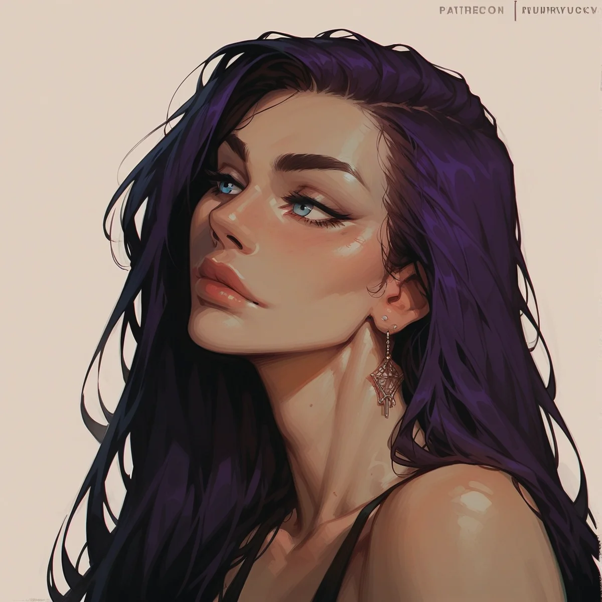 score_9, score_8_up, score_7_up, solo, 1girl, simple background, close up portrait, chin resting on palm, blue eyes, long violet hair, g0thicPXL, <lora:Expressive_H-000001:0.45>, <lora:g0th1cPXL:0.45>, <lora:incase_style_v3-1_ponyxl_ilff:0.75>