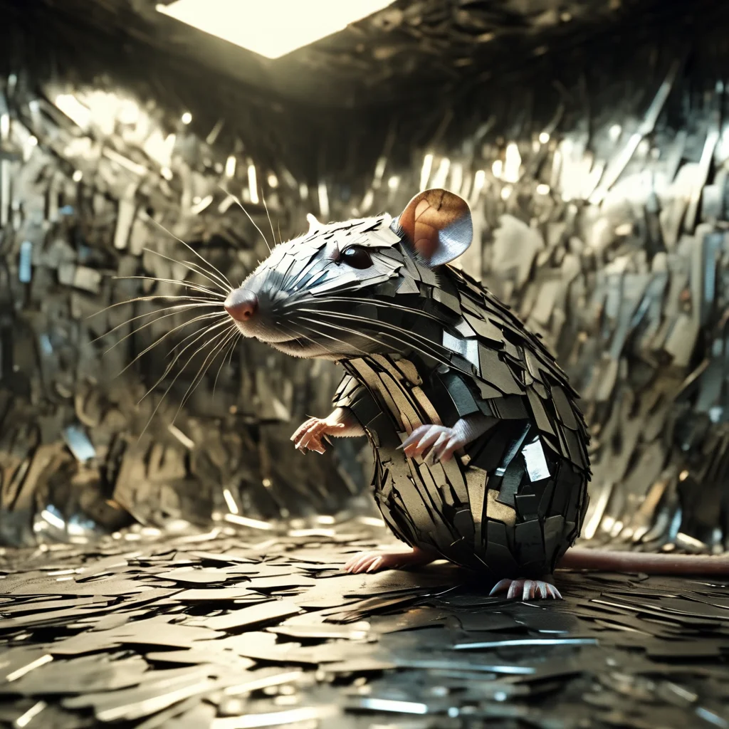 franglamex professional photo, rat in room made of metal, high details and very detailed, cinematic, professional light<lora:franglamex:1>