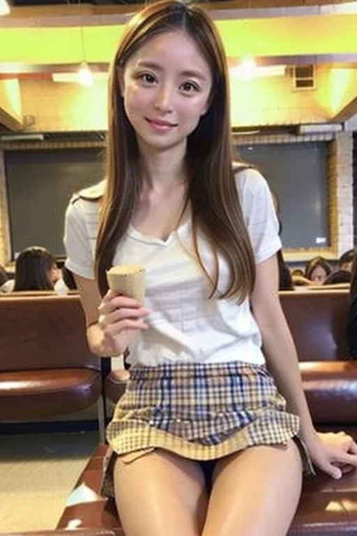 Teacher in school, Nsfw, A small breasts dark blonde hair asian Woman  ,fair skin, small breastsfFaceDetail , (Pointed Toe Flats) , HDR,  normal body ratio, masterpiece, full body, (panties) , skirt, upskirtcinematic lighting