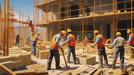 <lora:labor-vx:0.8> ,GWlabor, masterpiece, high quality, high detailed,
bustling construction site, workers, hardworking.