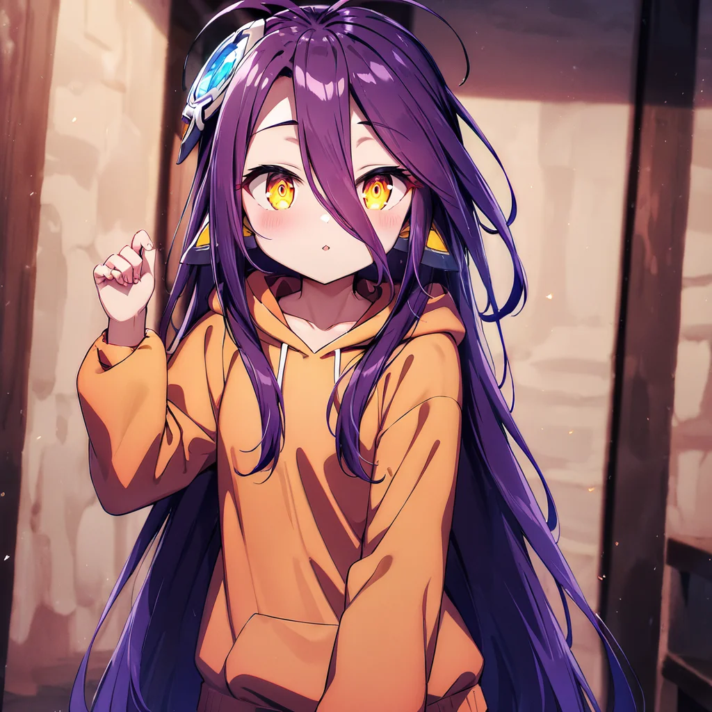 shuvi, (masterpiece, best quality, very aesthetic:1.2), orange, hoodie, <lora:shuva-no-game-000008:0.8>