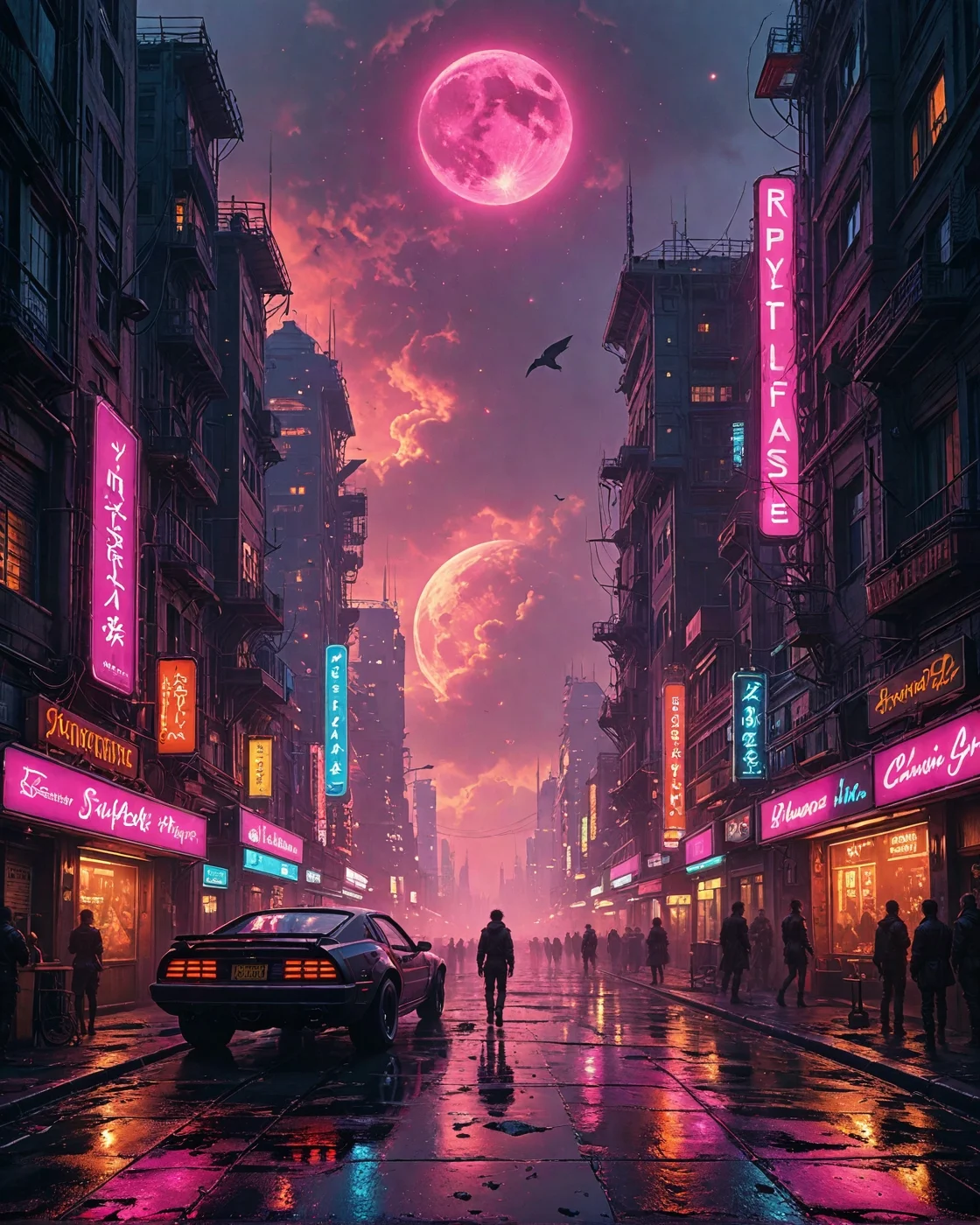 cyberpunk cityscape neonpunk style neonpunk style Alena Aenami: (nostalgic gradients), (emotional skies), (retro sunsets), (melancholic depth), Data tide midnight with server glow tides, Autumn meteor showers planting exoplanet NFTs , viral art deco, Crystalized plague forest with infected quartz trees,Magnetic hail aligning ferrofluid pools,Dark energy accretion glow in nothingness harvesters, , Velum clouds shrouding orbital launch platforms, , ,
<lora:tbh124-sdxl:0.15> style of Jean-Antoine Watteau,
<lora:tbh129-sdxl:0.15> style of Michael Cheval,
<lora:cyber_vision_T.E.D:0.3> cybervision,
<lora:add-detail-xl:0.7>,
<lora:aidmaMJ6.1_v0.5_2:0.3> aidmamj6.1,
<lora:Flux-XL_Scenery:0.15> flux-scenery,
<lora:Flux-style-xl-lora:0.15> flux-style,
8K resolution, ultra-detailed cinematic composition, contemporary concept art style, volumetric magical atmosphere with ethereal glow, rich complementary color palette, vivid gradients and chiaroscuro contrast, dynamic perspective with layered depth of field, inspiring awe-inspiring mood, Unreal Engine 5 render quality, intricate textures, flawless anatomy, rule of thirds composition, luminous highlights, surreal ambiance, award-winning illustration, harmonious balance of light and shadow, photorealistic details, ArtStation trending, chromatic accents, nostalgic futurism, dreamlike serenity, bold creativity, professional finish, sharp focus, ambient background, fascinating dynamic motion,, Baroque art style, dynamic composition, dramatic lighting, rich colors, intricate details, professional-grade execution, captures the grandeur and theatricality of the Baroque period, Cyberpunk art style, futuristic cityscapes, neon-lit streets, high-tech and low-life, cybernetic enhancements, dystopian and gritty atmosphere . cyberpunk, vaporwave, neon, vibes, vibrant, stunningly beautiful, crisp, detailed, sleek, ultramodern, magenta highlights, dark purple shadows, high contrast, cinematic, ultra detailed, intricate, professional, cyberpunk, vaporwave, neon, vibes, vibrant, stunningly beautiful, crisp, detailed, sleek, ultramodern, magenta highlights, dark purple shadows, high contrast, cinematic, ultra detailed, intricate, professional . neon lights, dark alleys, skyscrapers, futuristic, vibrant colors, high contrast, highly detailed