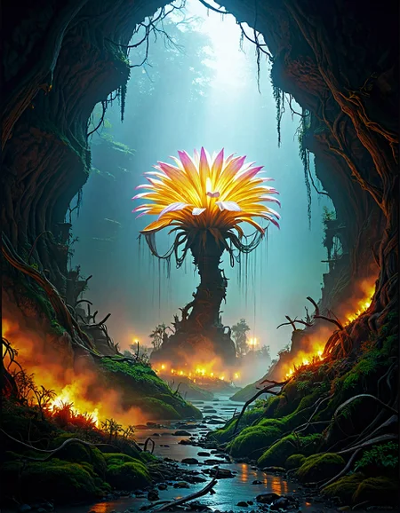 Sci-fi landscape
Dark Forest, Shadowed Thicket, Dense forest canopy blocking out most sunlight, gnarled roots protruding from the forest floor, tangled vines twisting around tree trunks, eerie sounds echoing through the darkness,
,
Sandstorm blurring desert horizons,
a mystical cloudscape, with swirling mists, vibrant rainbows, and an ethereal atmosphere that feels otherworldly,
Urban light pollution washing stars,
Winter pine forests under snow,
,
Underground city lit by fossilized light,
Clockwork dragons repairing spacetime,
Snowfall assembling origami creatures,
Gosho Aoyama
(masterpiece:1.4), (intricate details:1.4), (hyperrealistic:1.3),(painting:0.9),(ultra detailed:1.4), (8k resolution:1.3), (sharp focus), (dramatic perspective:1.1), (chromatic aberration:0.3), (film grain:0.2),
<lora:JuggerCineXL2:0.3>,
<lora:add-detail-xl:0.3>,
<lora:WildcardX-XL-Detail-Enhancer:0.4>,
<lora:xl_more_art-full_v1:0.7>,
<lora:ClassipeintXL2.1:0.3>,
<lora:Flux-XL_Scenery:0.3> flux-scenery ,
<lora:EnvyDramaticLightingXL01:0.7>
detailxl,