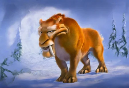 score_9, score_8_up, score_7, score_6_up, score_5, 
snow and ice and forest walls in background, solo,
<lora:J_cartoon:0.6>
 <lora:Furry_Lora_Diego_Ice_Age:0.6>
BREAK
(diego:1.2, saber-tooth tiger), male, hazel green eyes, furry body, orange fur, stub tail, 
Smiling at viewer