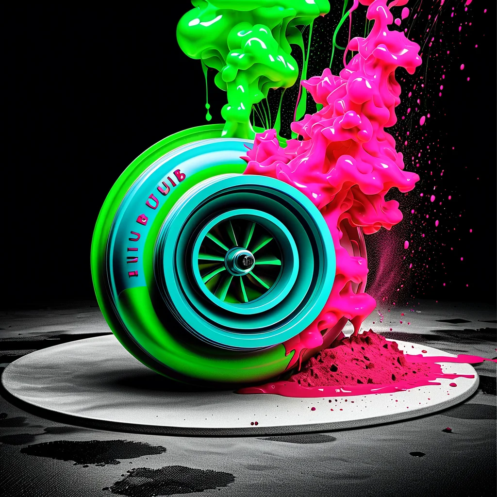hotTurb0,Turb0,color splash, Green,Blue,pink, nuclear