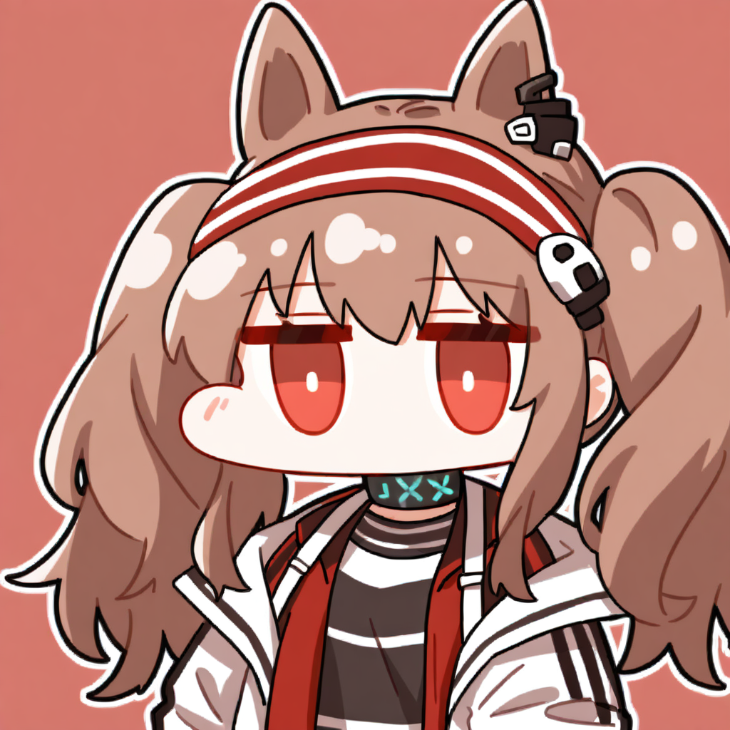 chibi,<lora:nineface-chibi-noob1-5:1>,
1girl,solo, angelina \(arknights\),arknights,