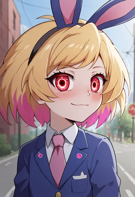 score_9, score_7_up, source_anime, uncensored, flat color, vector trace, zPDXLxxx, <lora:intricate_details:0.5> intricate_details_xl, parking lot, (despair:1.5), secret, blurry background, close-up, ass focus
1girl, solo, li, flat chest, colored inner hair, chonmage, swept bangs, antenna hair, big hair, looking at viewer, reverse bunnysuit
<lora:Higurashi_Looper_Eyes_v1.1:1> looper eyes, red eyes, glowing eyes, symbol-shaped pupils, eye reflection