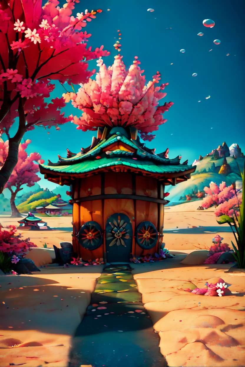 score_9, score_8_up, score_8, BREAK, PineappleUnderTheSea in background, sky, day, no humans, sand, bubble, road, <lora:PineappleUnderTheSeaPDXL:0.8>, pnkBldng, pink trees, building, architecture, east asian architecture, <lora:PinkBuildingsPDXL_v2:0.8>, embedding:zPDXL, <lora:CatalystStylePDXL:0.6>, <lora:SDXLFaeTastic2400:0.5>,