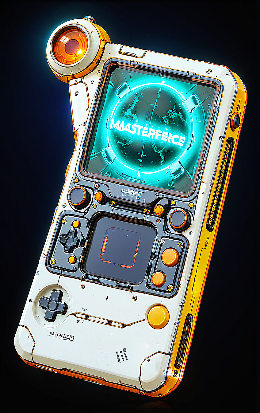 (cel-shading:2)+, (in ARTIST style:1.5), (masterpiece:1.8), glow neon, neon, hyperrealism, glossy, shinny, clear image, accurate picture, clear picture, precise image, focused image, Science fiction style,
32k UHD, cute 1girl with
(science fiction texture, science fiction skin, someplastic, no humans, english text, simple background, dark blue background, handheld game console, still life, retro, old style, old phone, device, wearable item)
armour, tiny waist,
(masterpiece:1.8), (highest detailed:1.8), (angle:1.8), perfectly lighted, (contrast), (saturated), (((sharp focus))),
(hyperdetailed:1.3), (intricate details:1.2), (Refined details:1.3), (best quality:1.5), highly detailed textures, vibrant colors,
<lora:add-detail-xl:0.6> (ultra sharp focus:1.8), (detailed skin:1.8), (thin lines:1.8), (best quality:1.8),
<lora:Apparatus_-_Traction_City_Walkers_Vehicles:0.7>,
<lora:Someplastic_b:0.8>,