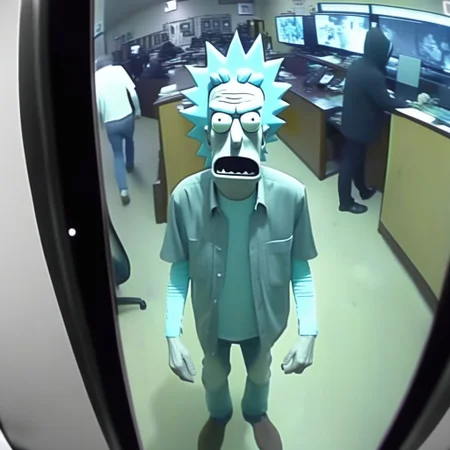 Rick Sanchez CCTV Style <lora:SDXL-CCTV-Style-Lora:0.7>