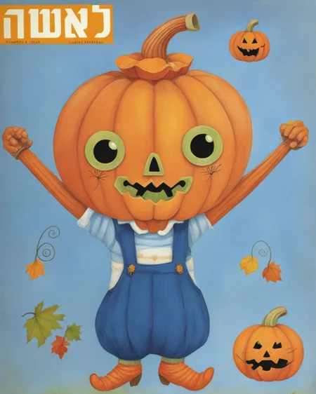 A cute Pumpkinhead laisha <lora:SDXL-laisha-Lora:1> <lora:SDXL-Pumpkinhead-Lora:0.8>