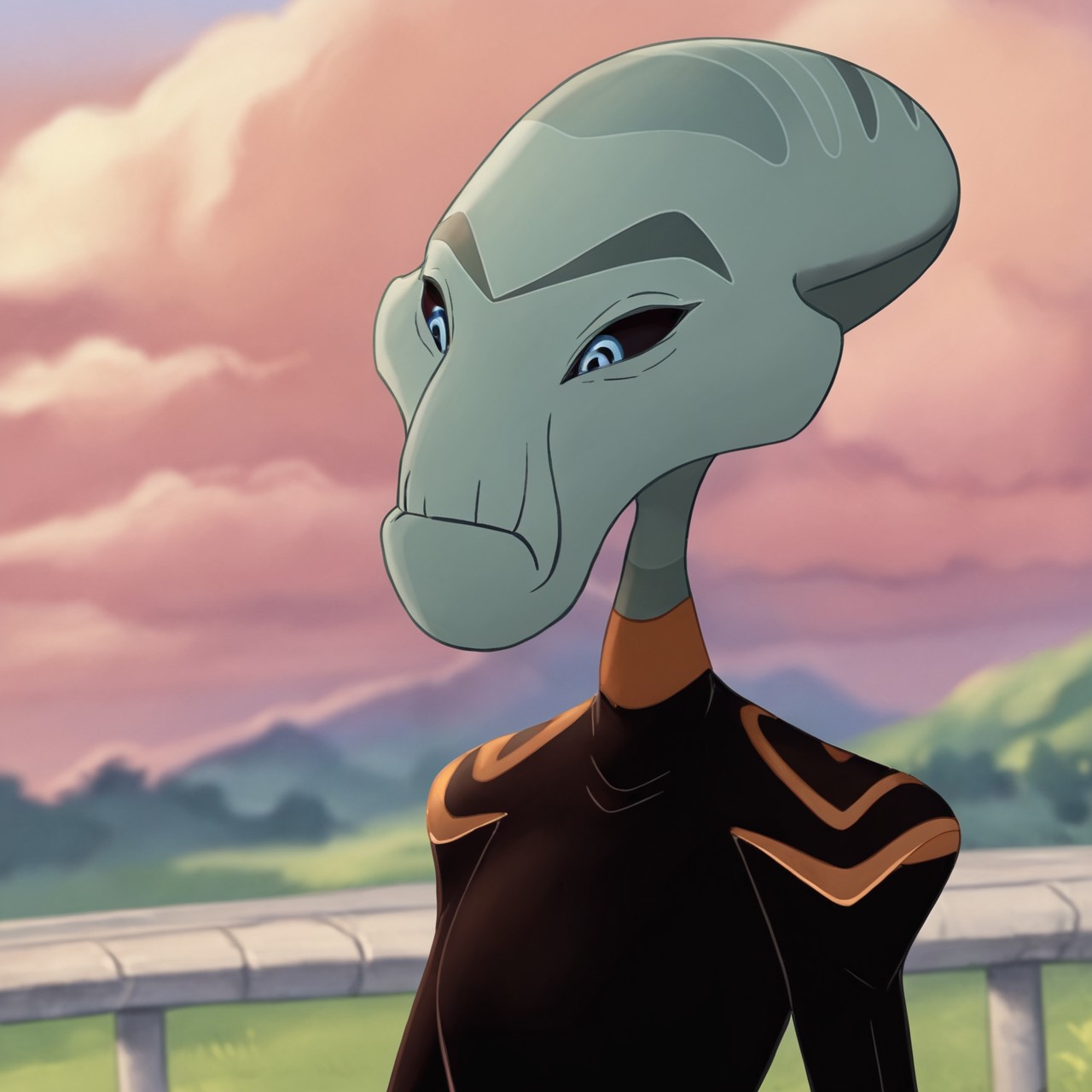 score_9,score_8,score_7,source_furry,
<solo:1.5>,
<1girl:1.5>,
gr4nd_counc1lwom4n, alien, grandcouncil_alien_lilo, grand_council_alien, 1girl, alien girl, mature female,solo,blue eyes, black sclera, blue eyes,
gr4nd_counc1lwom4n, grandcouncil_alien_lilo, grand_council_alien, 1girl, alien, alien girl, mature female, official art, official style, safe, solo, pokemon (creature), no humans, blurry, closed mouth, black eyes, outdoors, upper body, blurry background,
<lora:Grand_Councilwoman_Pony_SDXL:1>