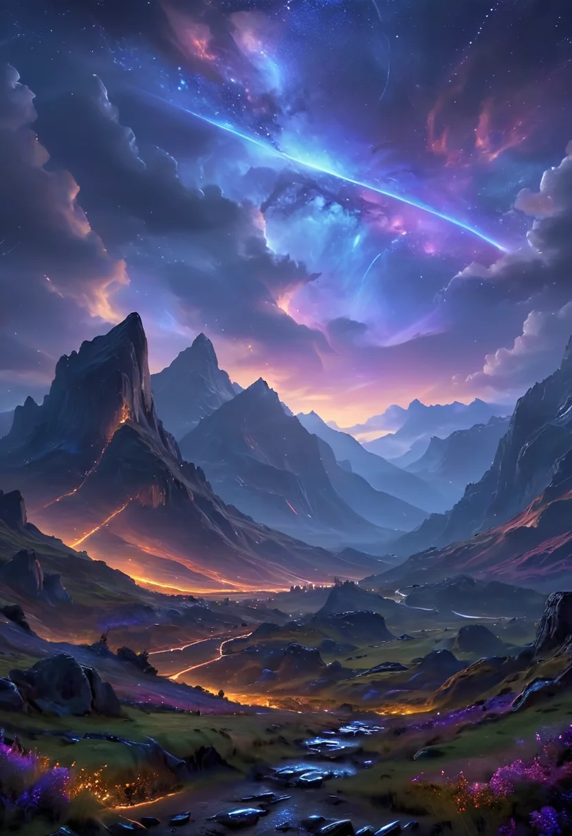 (((masterpiece))),(((best quality))),highres, 8k, a fantasy highland landscape with a galactic sky in the night <lora:More_interesting_backgrounds:1> IBG, introcated, breathtaking scenery, epic composition, high texture resolution, vivid colors, sharp focus, hyperrealistic, photorealistic, cinematic effect and lighting <lora:add_details_xl:1> <lora:add-detail-xl:1>