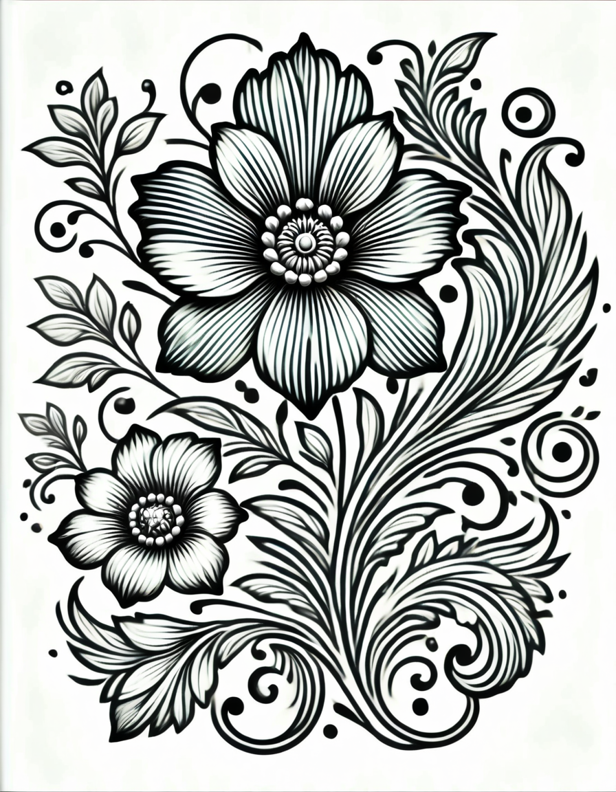 lineartlora, flower