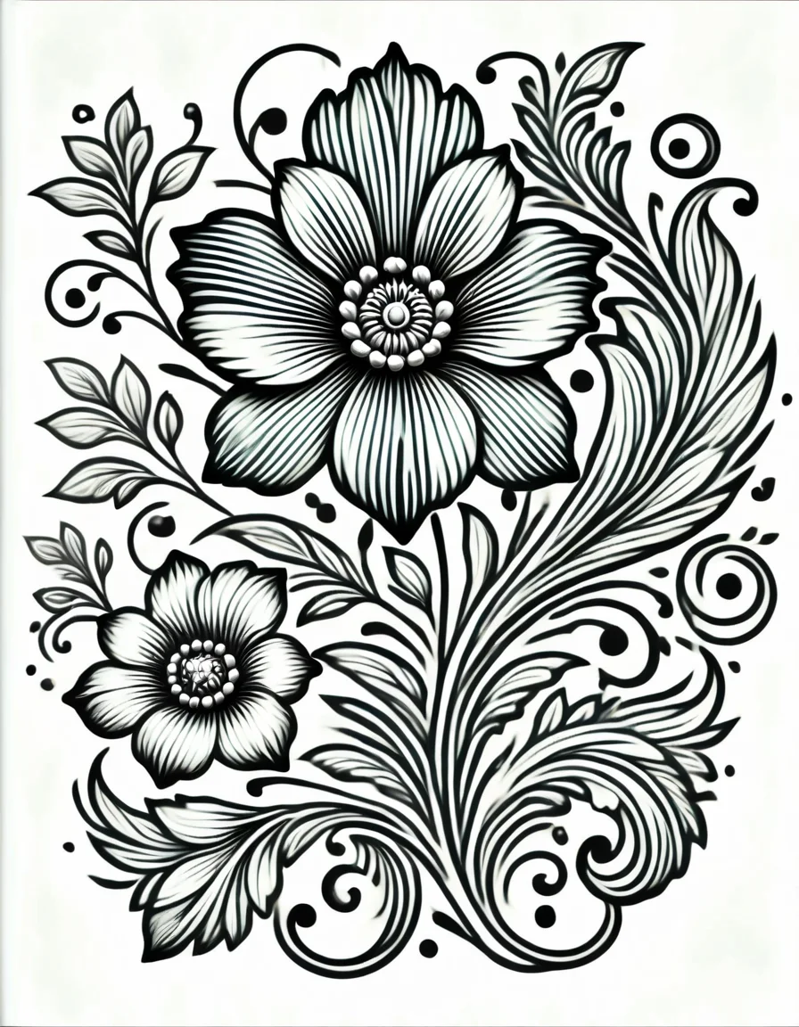 lineartlora, flower