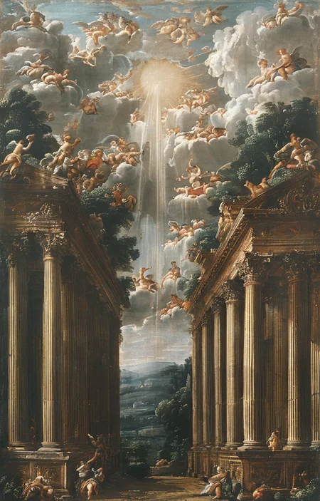 masterpiece,best quality,<lora:tbh206-sdxl:0.9>,illustration,style of Francesco Albani animals