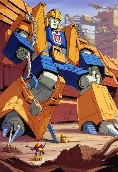 score_9, score_8_up, score_7_up, score_6_up, score_5_up, ,dynamic pose,cartoon,
BREAK
1male, robot male, (((transformers))), (((constructicons))), transformers animated, (((mixmaster))), (((scrapper))), robot, crawler treads, overalls, (((construction robot))), (((hard hat))), black & yellow, industrial, heavy duty, (((green and purple))), (((construction vehicles)))
BREAK dynamic pose, (((realism))), anatomically correct, 4k, masterpiece, Expressiveh, best quality, highly detailed, solo focus, 1girl, solo, retro artstyle,
(((constructionyardai)))