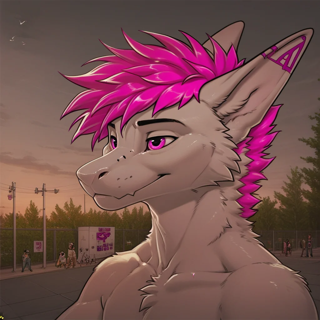 _9, score_8_up, score_7_up, score_6_up, score_5_up, score_4_up, <lora:ZaushAdam_Wan_for_PonyXL:1>, zaush, 1boy, best quality, highly detailed, intricate details, extremely detailed, smooth lines, zaush style art, solo, solo focus, 1furry, 1boy, smaller body, (Sky), ((white, pink)), four toes, anthropomorphic, tail, (anthro)), ((fluffy dragon)), (pink eyes), Perfect paws, 1boy, paws, detailed face, solo, puppy, small body
