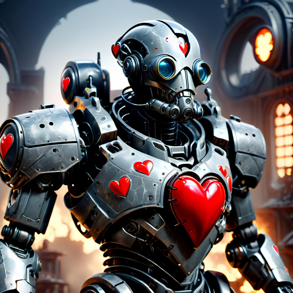 ((best quality)), ((masterpiece)), ((realistic,digital art)), (hyper detailed),DonMR3mn4ntsXL lovebot, octane rendering, raytracing, volumetric lighting, Backlit,Rim Lighting, 8K, HDR,   <lora:DonMR3mn4ntsXL-000016:1>