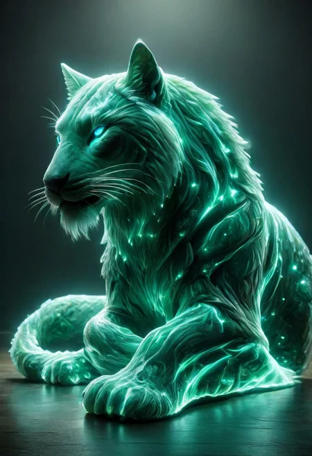 3D render of a futuristic multimedia sculpture featuring various animals, intricately designed and made of malachite, dreamlike atmosphere, concept art, beautifully lit, high detail, immersive virtual reality experience, by renowned digital artists, 8k resolution.
3d-rendering, concept-art, digital, dreaminess, futuristic, multimedia, sculpture, virtual-reality
concept-art, awesome full color, fantasy, epic, majestic, magical, dreamy, perspective, light and shadow, moody, epic, 
beautiful, painterly, aesthetic, textural, vivid, vibrant, intricate details, highly detailed, ultra-detailed, absurdres, 
ais-blmn, 
malachite_style