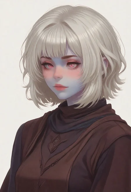 score_8_up, score_7_up, score_6_up, dnd <lora:dnd_flat:0.95> 1girl Raphtalia, portrait, blue skin <lora:Crude:0.6> (wizard clothes:1.2) , jewelry, short BOB hair, WHITE hair, PINK eyes, close up, side view.
WHITE BACKGROUND