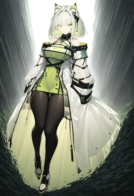 masterpiece, best quality, ultra-detailed, beautiful, nai3, 1girl, solo, full_body, tachi-e,
kal'tsit_\(arknights\),