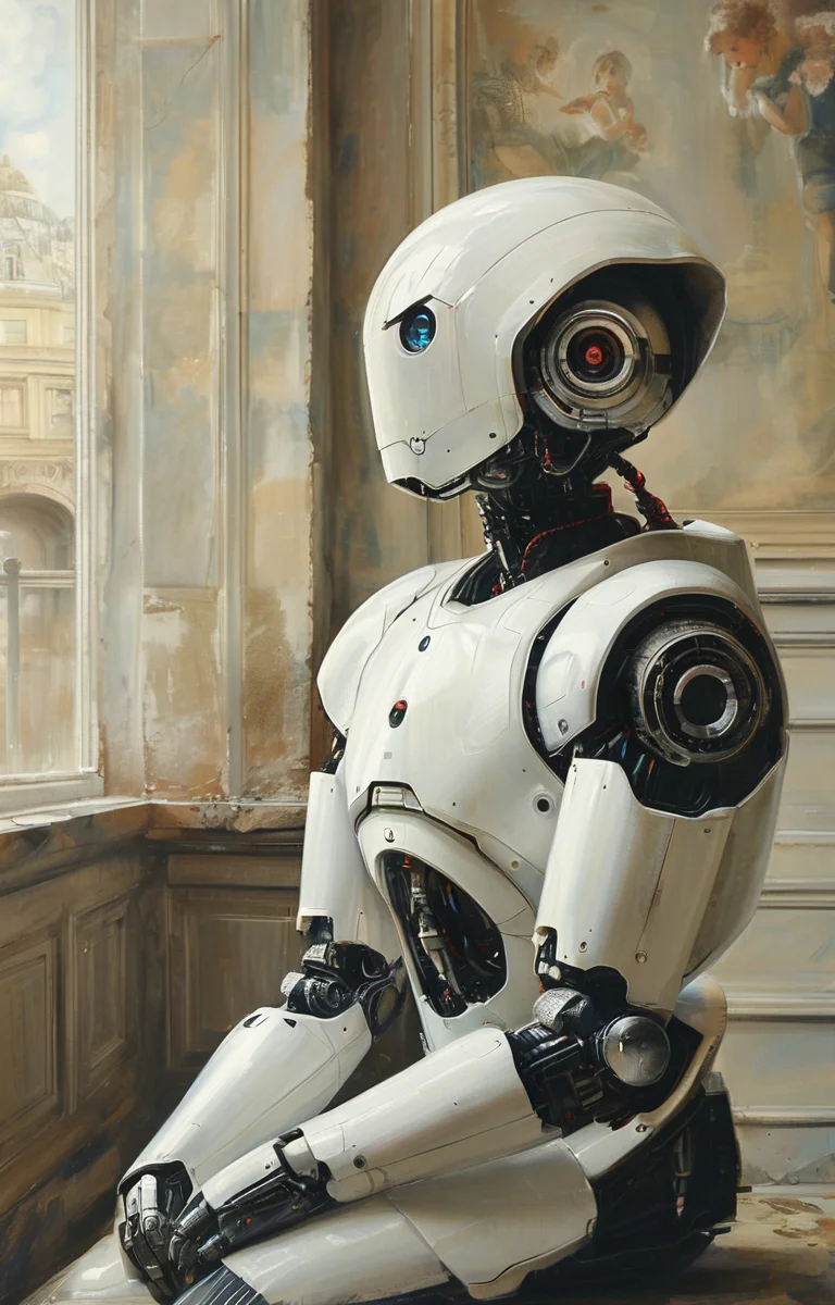 masterpiece,best quality,<lora:tbh196-sdxl:0.9>,illustration,style of Raphael
portrait of Housework robots
