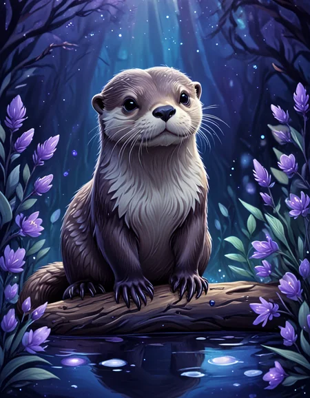 novuschroma14 style otter nature art <lora:novuschroma14 style:1> <lora:sdxl_lightning_8step_lora:1>