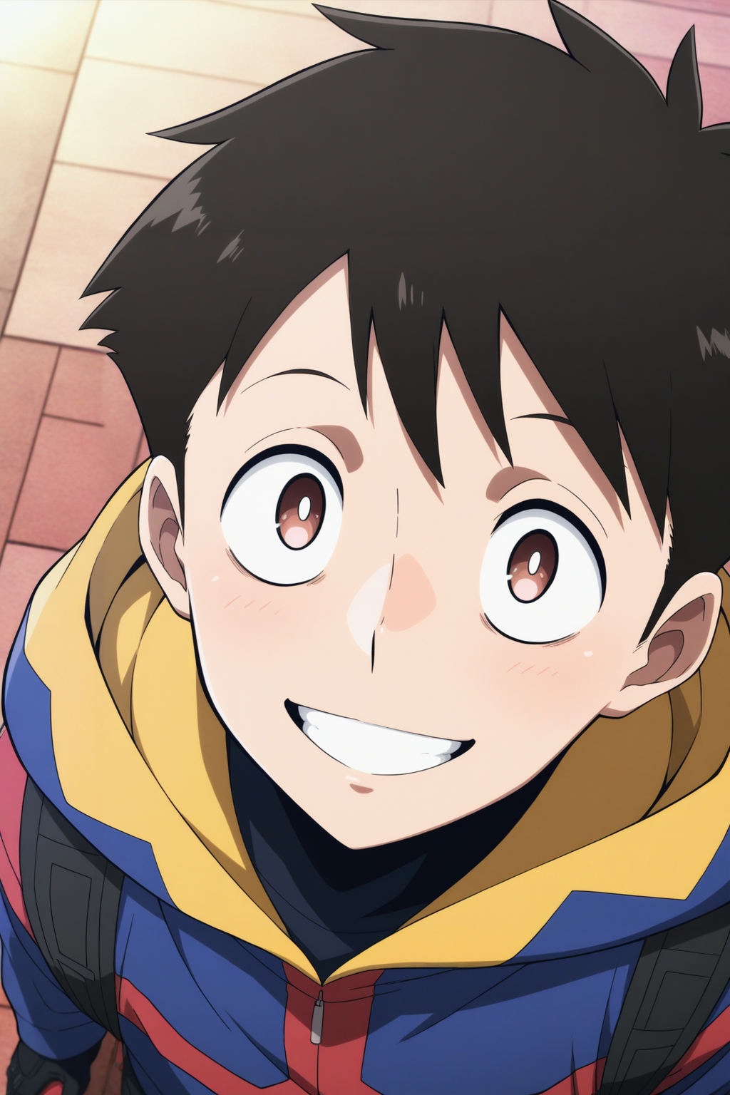 masterpiece, best quality, amazing quality, very aesthetic, absurdres, ultra detailed,
 <lora:il_contrast_slider_d1 (Ð¦ÐÐÐ¢ ÐÐÐ Ð¢ÐÐÐÐ):-0.8>
 <lora:Kouichi Haimawari:0.8> kouichi_haimawari, 1boy,
portrait, smile, solo, 
view from above, body is visible,