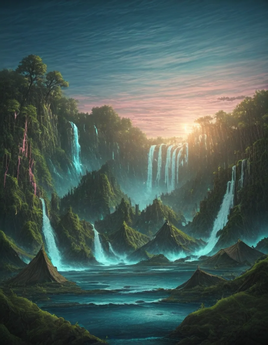 <lora:CW02_Lost_Officev2illb:1> homeless tents, tents, no car lights, car wreck, wet, wet spots, dirty, very dark foreground, moss, pink light on the background, kanji, vegetation, car pileup, T10, landscape, mountains, waves, rocks, tree, vegetation, moss, rough sea, waterfall, ruins, sunset, blue, orange, yellow, brown, SE14, fire, crumbled ground, fire veins, bokeh, green, T8, forest, trees, mist, SE12, rich detailed sky, clouds, fantasy, rocks, blue, orange, yellow, bokeh, T4, brown, fantasy, blue, white, gold, T7, marble,