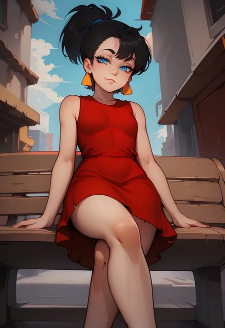 score_9, score_8_up
1girl, solo, zvezdochka, red dress, sleeveless, small breasts, blue eyes, earrings, black hair, ponytail
outdoors, street
<lora:zvzd_pdxl-000009:0.7>
sitting on bench, crossed legs, pleasured face, low angle view, looking at viewer, bedroom eyes