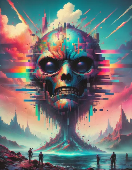 by Zdzislaw Beksinski and by Marc Simonetti, (terragenous , Faded Polaroid Photo but extremely beautiful:1.4), (intricate details, masterpiece, best quality:1.4) , Fortnite Art Style, 3D cartoon, colorful, Fortnite Art Style, , looking at viewer, dynamic pose, ral-glydch <lora:ral-glydch-sdxl:1>