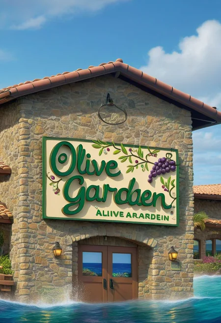 ((masterpiece, best quality)), high resolution, highly detailed, realistic,
OliveGarden, Olive Garden, sign, logo, resturant under the sea, underwater, ocean, realistic photo (sharp focus, highly detailed, 4k, 8k, best quality, masterpiece, ultra highres:1)