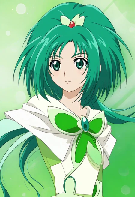 detailed background, green hair,, shiny skin,green eyes,<lora:curemint.:1>, curemint, solo,