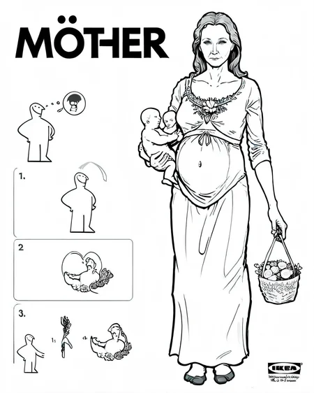 Mother <lora:ikea_instructions_xl_v1_5:1>