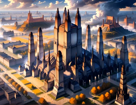 score_9, score_8_up, score_7_up,
<lora:Soviet_Gothic_(Architecture)_(SDXL)_(AD):0.8> Soviet Gothic, monumental architecture, architecture, city, cityscape, scenery, building, skyscraper,
8K, In'ei, chiaroscuro, rim lighting, perfect depth of field shot, beautiful, sharp focus, crisp details, subsurface scattering, idealized city, wide beautiful boulevards, busy city center, parks and manicured lawn areas, large parks, plazas, photographic fluffy anime clouds, made out of limestone, gothic style, photographic realism,
BREAK zPDXL, zPDXLxxx, <lora:wowifierXL:0.2> art by mooncryptowow <lora:sdxl_lightning_8step_lora:0.4> <lora:detailed_notrigger:0.5>