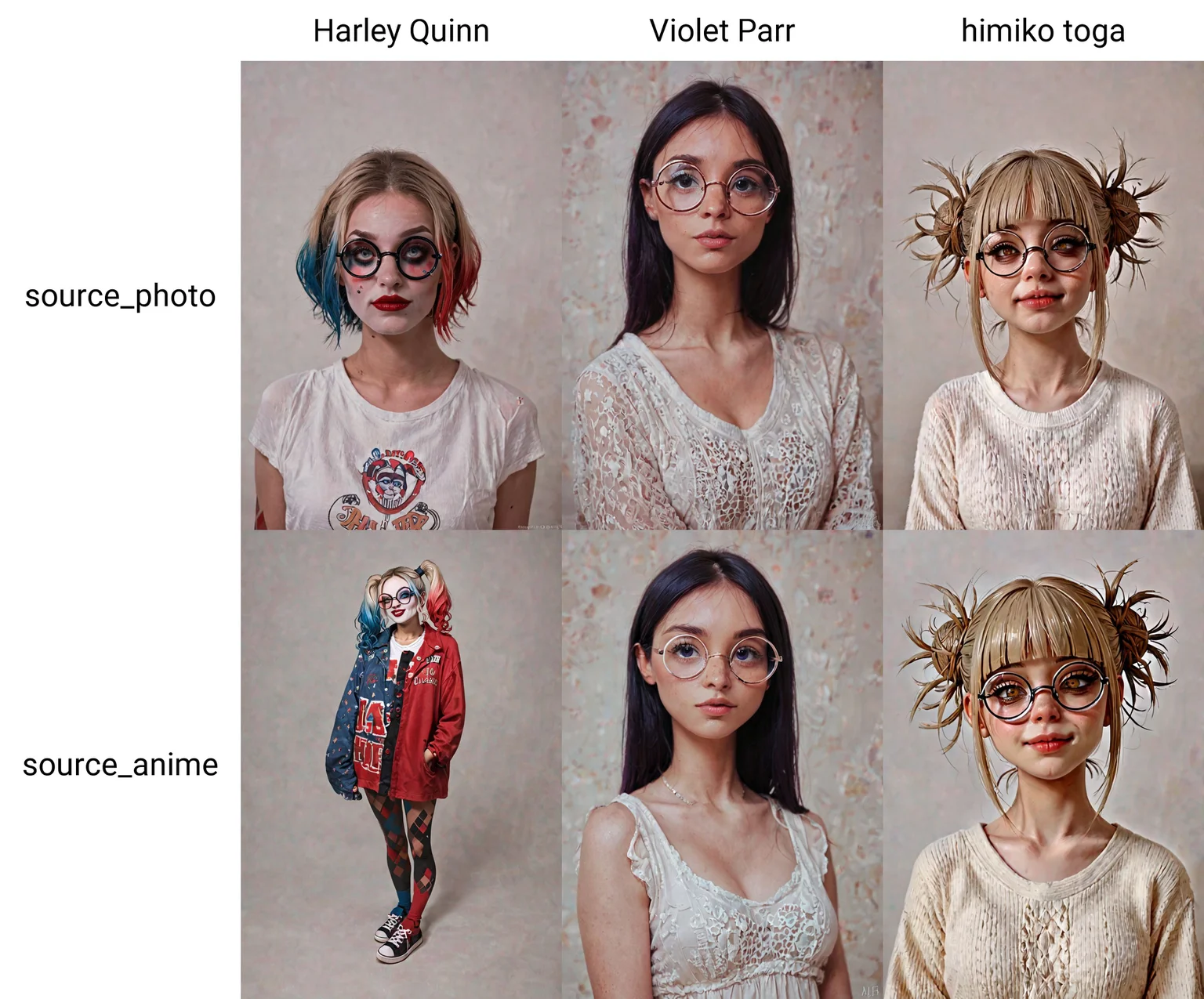 score_9, score_8_up, score_7_up, score_6_up BREAK
source_photo,
1girl, Harley Quinn,
round glasses
<lora:RoundGlassesVs1:0.5>