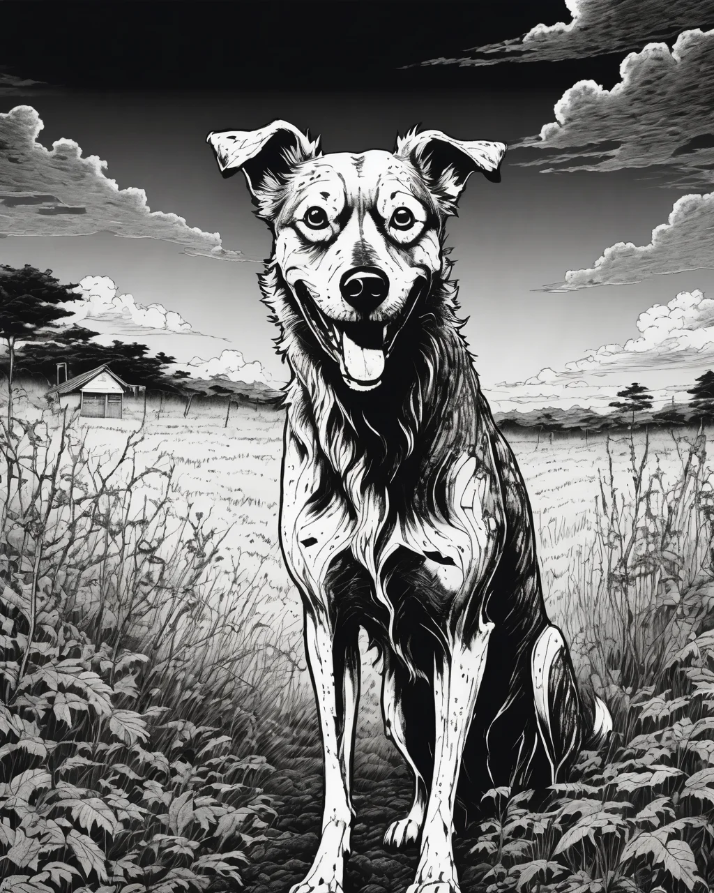 feral dog,junji ito style,inked,horror manga,<lora:XL_itoStyleLycoris:1.0>,, 8k, 4k, (highres:1.1), best quality;