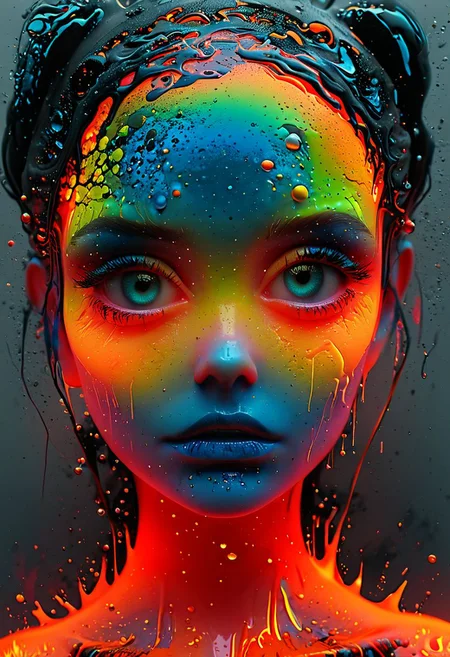 cinematic photo Ombre color scheme of neon blue, neon pink, neon yellow, neon green, neon orange, big eyed alien, in the style of textured illustrations, dark gray and bronze, online sculpture, naoto hattori, jeremy lipking, dark sky-blue and orange neon glitch <lora:GigerRainbowXL:0.49> g1h3r <lora:MJ52:0.7> <lora:Retro_Ink_SDXL:0.38> retro ink <lora:sss:0.8> <lora:Niji_glitch__neon_aesthetic:0.8> <lora:linquivera:0.38> linquivera, liiv1 <lora:Melting_world:0.46> , subsurface scattering, Photorealistic, Hyperrealistic, analog style, realistic, film photography, soft lighting, heavy shadow, 35mm photograph, film, bokeh, professional, 4k, highly detailed