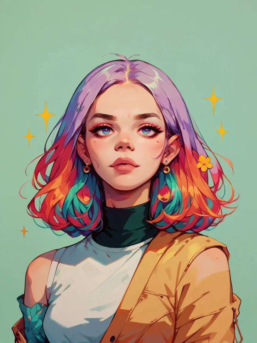 score_9, score_8_up, score_7_up, score_6_up, score_5_up, <lora:coacalinaXLP:1> coacalina, colourful, 1girl,