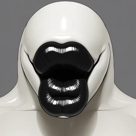 lips, plump lips, black lips, no eyes, monster, [by DarkEffect]