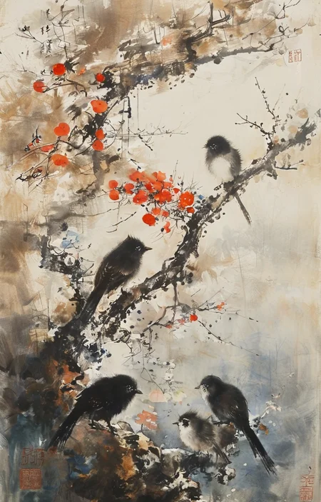 masterpiece,best quality,<lora:tbh171-sdxl:0.9>,illustration,Fu Baoshi,