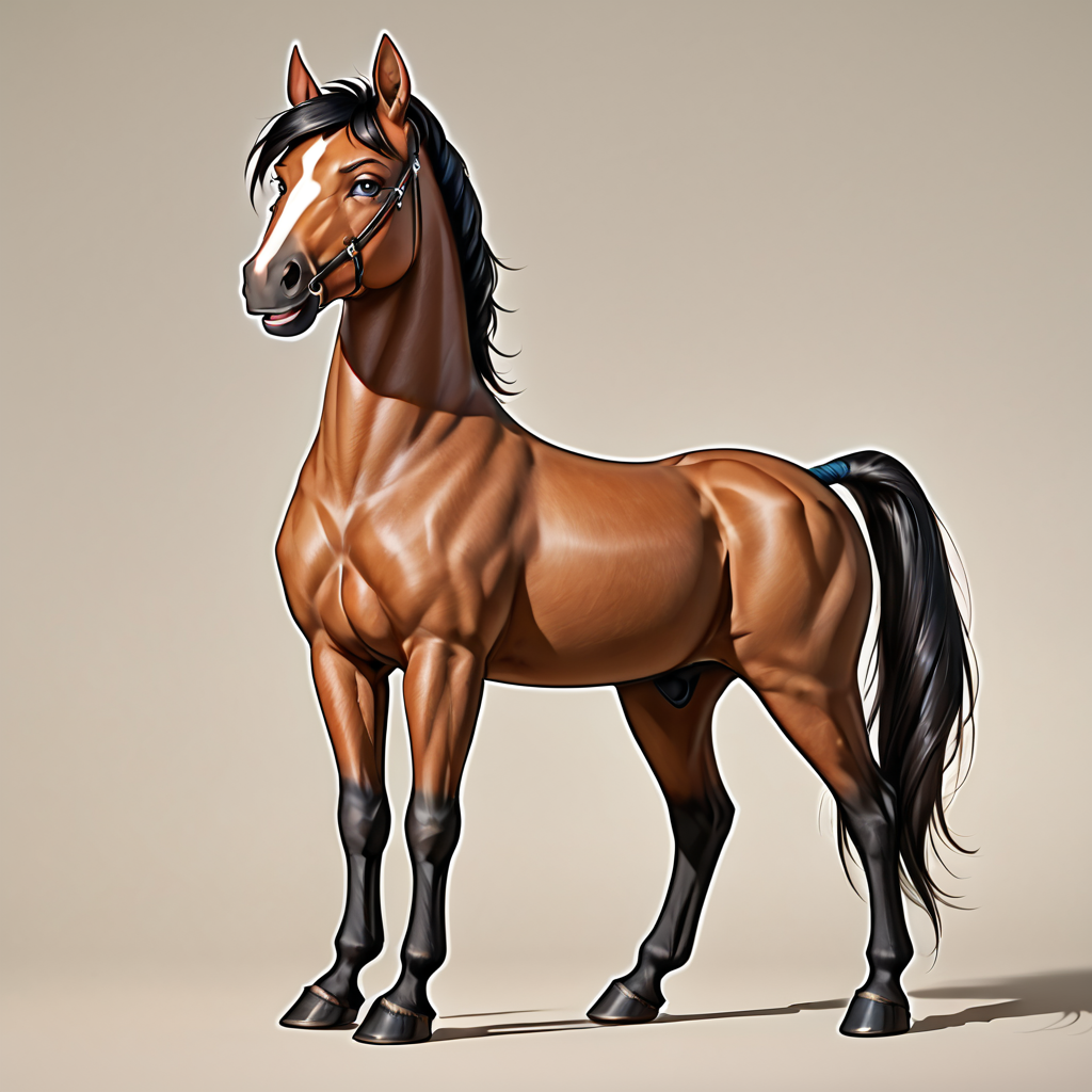 <lora:CuteAnimalV1:1>,horse,full body,incredibly absurdres,detailed hair,