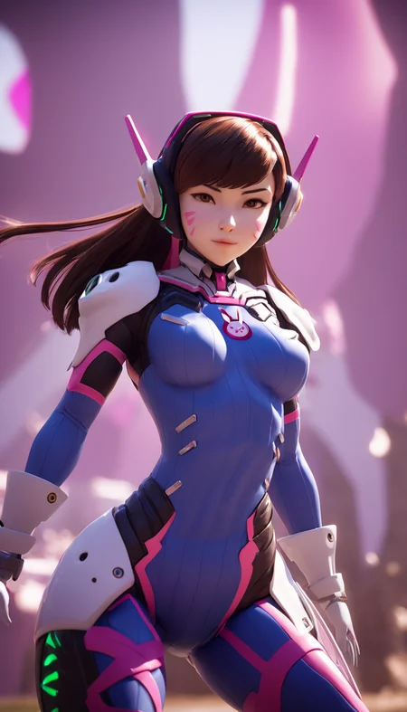 cinematic photo Cinematic scene, hero view, D.Va, Overwatch <lora:d.va_xl_v1:1>, action pose, detailed background, masterpiece, best quality, high quality, highres, absurdres, Guild Wars 2  . 35mm photograph, film, bokeh, professional, 4k, highly detailed