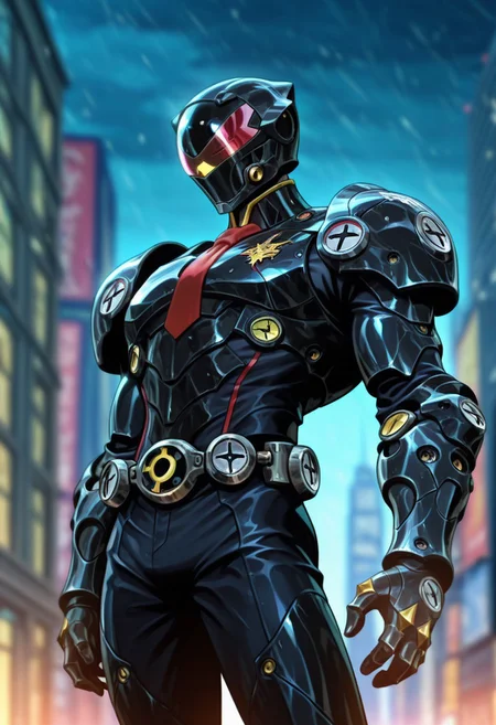 (masterpiece), (best quality), (newest), (amazing quality), (highres), (best anatomy), (high detail),
BREAK
masterpiece, best quality, 1man,, broad_shoulders, muscular, bulky and sturdy build,, supervillain_aesthetic,, (mobster_outfit), power-suit (exo-suit, mechanical_mantle, cybernetic_gauntlets, tailpipe_pauldrons, power-belt, frog-like shaped helmet, red_visor), black_suit, white_undershirt, red_tie,, mob_boss,
BREAK
(Blurry_background); city, modern_day, stormy_night, alleyway, shadowy_figures,,