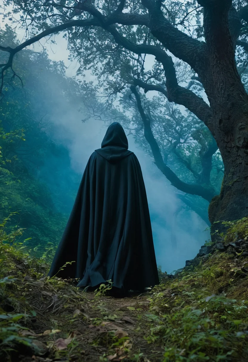 professional, (4k photo:1.1) , (Sharp focus:1.3), high detail, (extremely thin, slender, slim, long legs),
<lora:spotlight:1> dark theme, silhouette, magical lighting, fantasy,
(In the depths of an ancient enchanted forest shrouded in perpetual twilight, where trees stretch skyward, entwined with glowing vines and whispering leaves, a woman clad in a cloak of iridescent feathers weaves spells of protection and harmony, her chants blending with the melody of a hidden waterfall.,Train heist on a moving locomotive, atop a speeding steam train, a gunslinger in a duster coat leaps from horseback onto a train car, gun drawn, as bandits and lawmen exchange gunfire. Smoke billows from the locomotive as it cuts through a rocky canyon. Camera angle is dynamic, moving along the train, showcasing the daring heist against the backdrop of dramatic, rugged terrain, encapsulating a thrilling Western adventure.:1.2)
<lora:greg_rutkowski_xl_2:0.8> greg rutkowski, , (expressionism, impressionism, broad brush strokes:1.4)