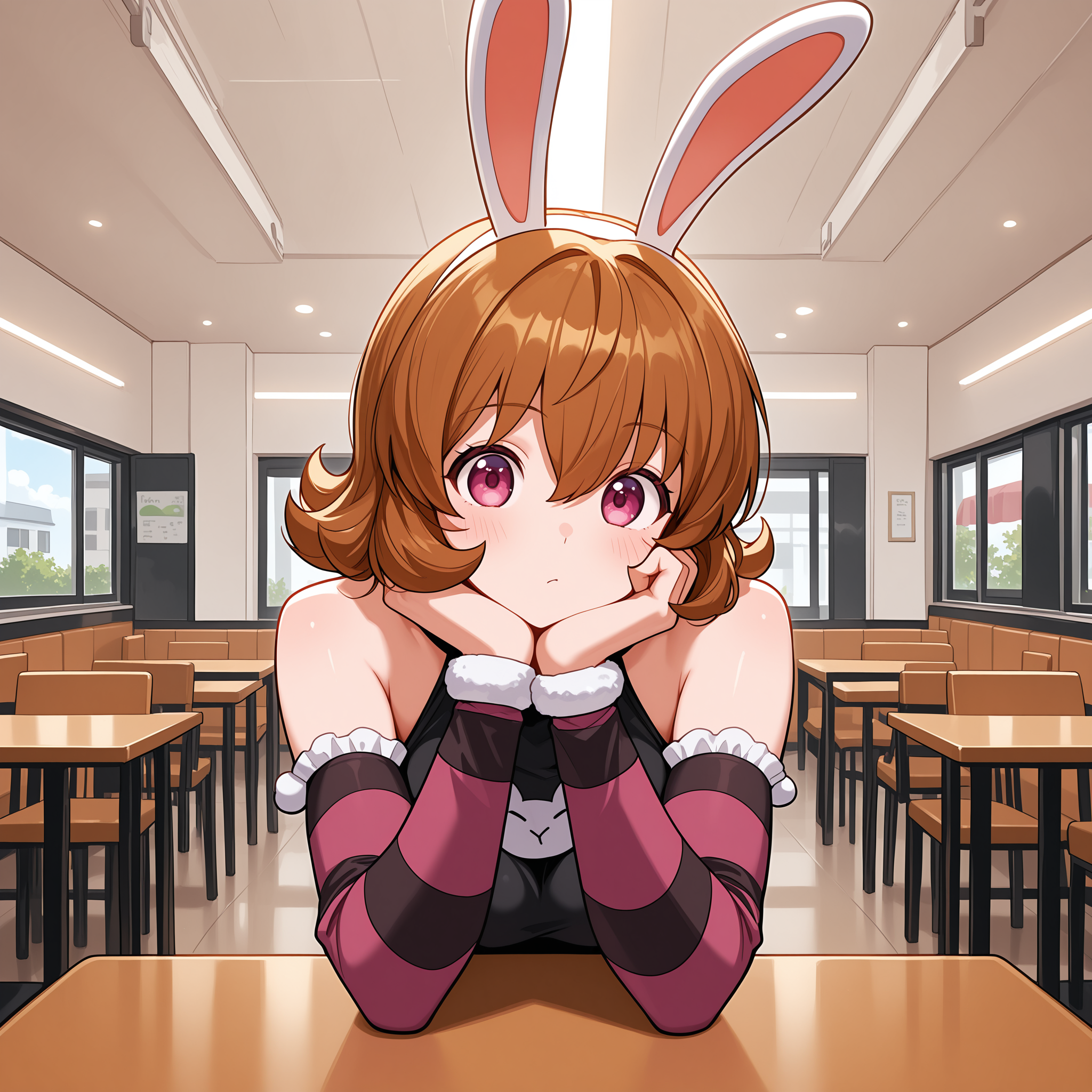 <lora:HunterXHunter_Piyon_V1[IL]:1>, piyon, detailed background, cafeteria, indoors, solo, masterpiece,best quality, very aesthetic,absurdres,newest,