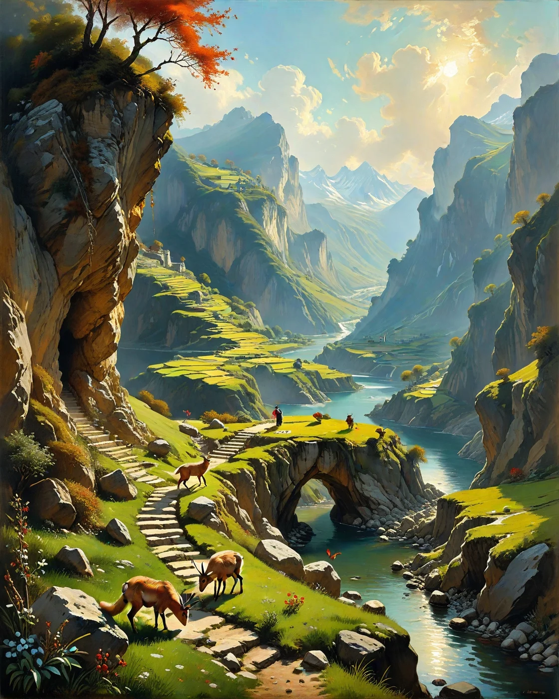 John Singer Sargent (impressionist touch), Rice paddies stepped into hillside, fox with berry seeds, stone tidal fish trap,alpine ibex balancing.Neural canyon carved by collective consciousness,
artstation, trending on artstation, highly detailed fantasy art, stocking, intricate, elegant, highly detailed, centered, digital painting, concept art, smooth, sharp focus,
<lora:tbh124-sdxl:0.15> style of Jean-Antoine Watteau,
<lora:tbh112-sdxl:0.15> style of Gregory Fromenteau
<lora:add-detail-xl:0.7>
<lora:Flux-XL_Scenery:0.15> flux-scenery,
<lora:Flux-style-xl-lora:0.15> flux-style
<lora:1dkXLP:0.15> 1dk,
<lora:urotatoXL10a:0.15> ur0tat0xl10a,
<lora:extremely_detailed:0.7> extremely detailed, Baroque art style, dynamic composition, dramatic lighting, rich colors, intricate details, professional-grade execution, captures the grandeur and theatricality of the Baroque period