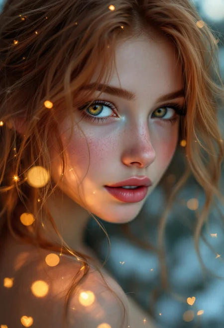 hyperrealistic digital painting by J. Scott Campbell and Thomas Saliot and Jeremiah Ketner and Lois van Baarle, lifelike anime, incredibly detailed, bokeh, ultra realistic, 8k, incredibly cute ginger girl